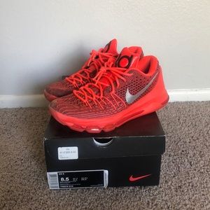 KD 8 Crimson Red Basketball Shoes